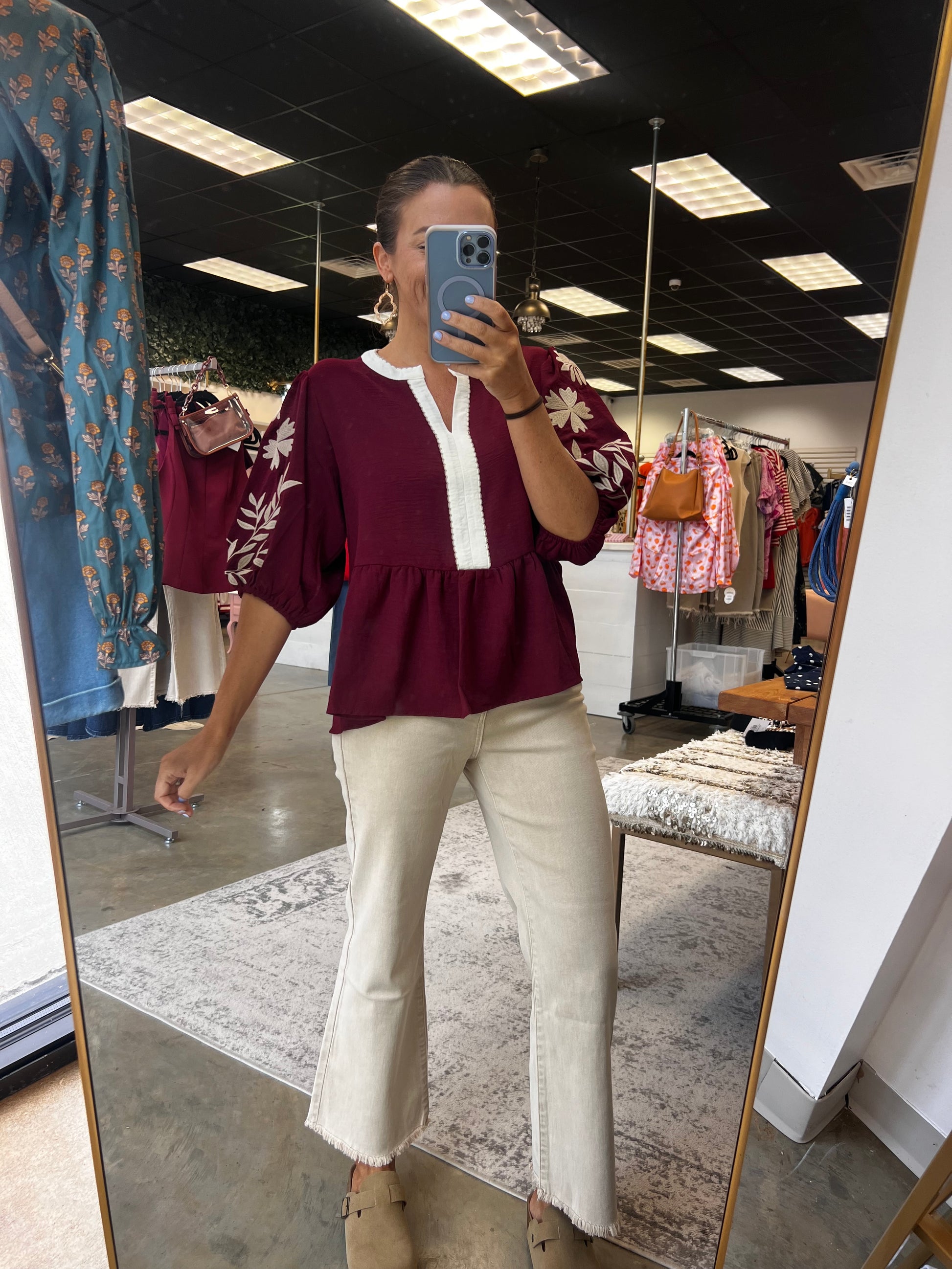 Perfectly Puffed -Burgundy