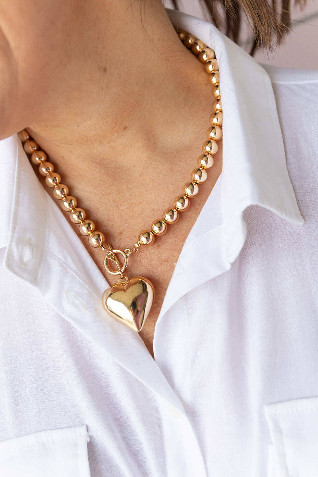 In The heart toggle necklace