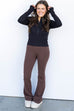 Fit & Flatter Yoga Pants - Brown
