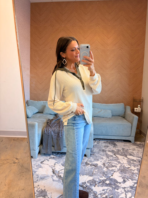 Snowbound Waffle Knit Top - White