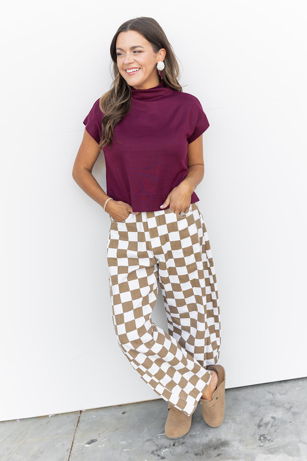 Class Clown Top - Maroon