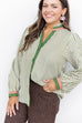 Uptown Stripes Top - Olive