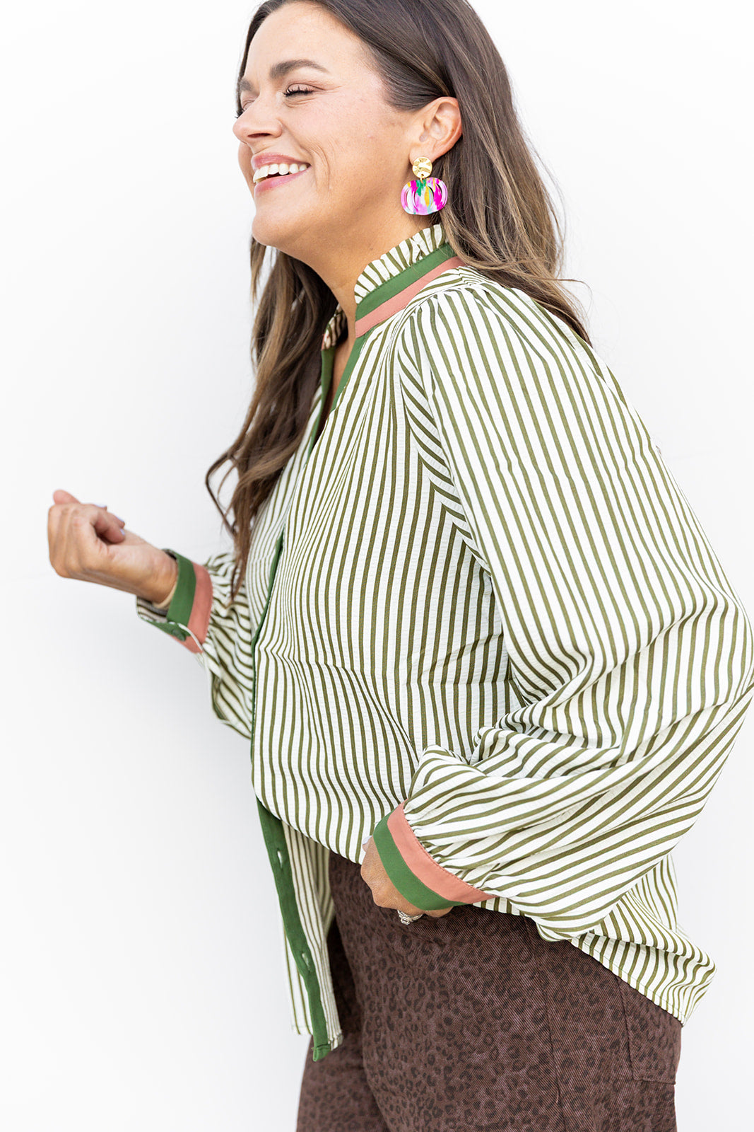 Uptown Stripes - Olive