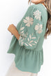 Perfectly Puffed Top- Basil Green