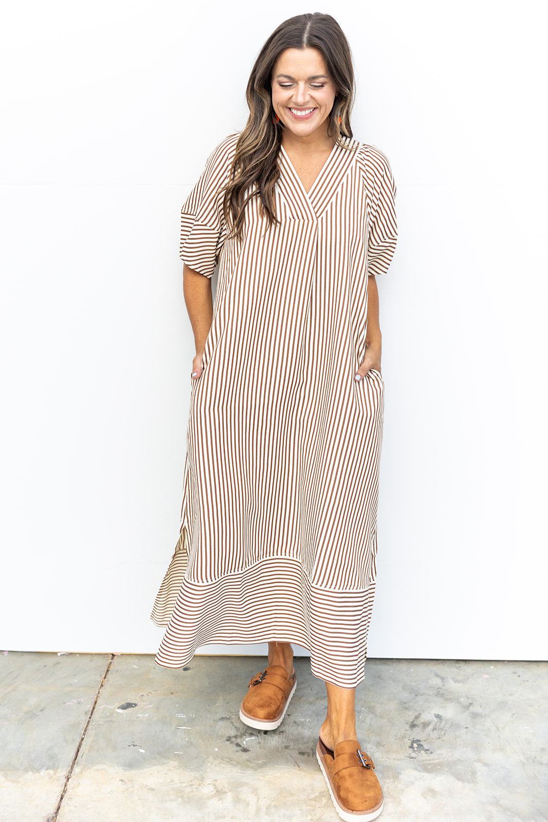 Striped Strolls - Brown
