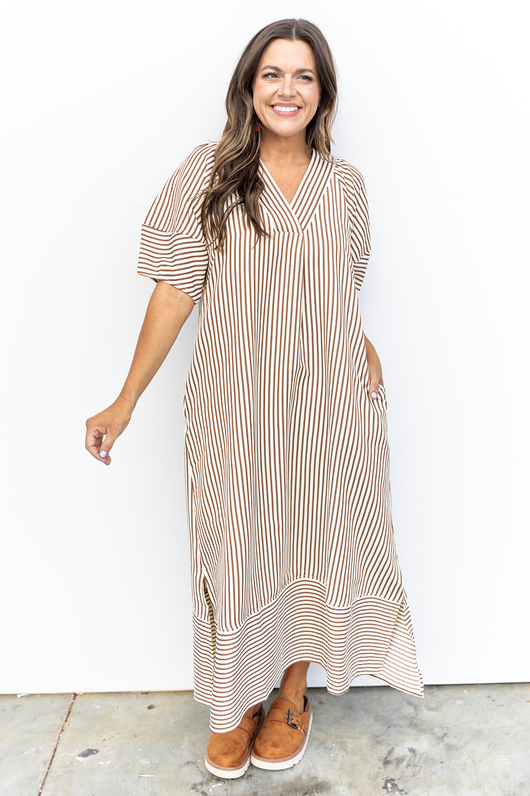 Striped Strolls - Brown