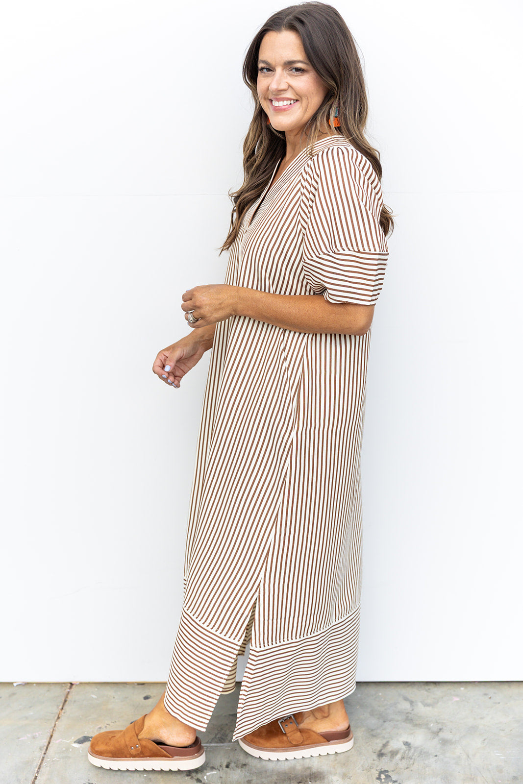 Striped Strolls - Brown