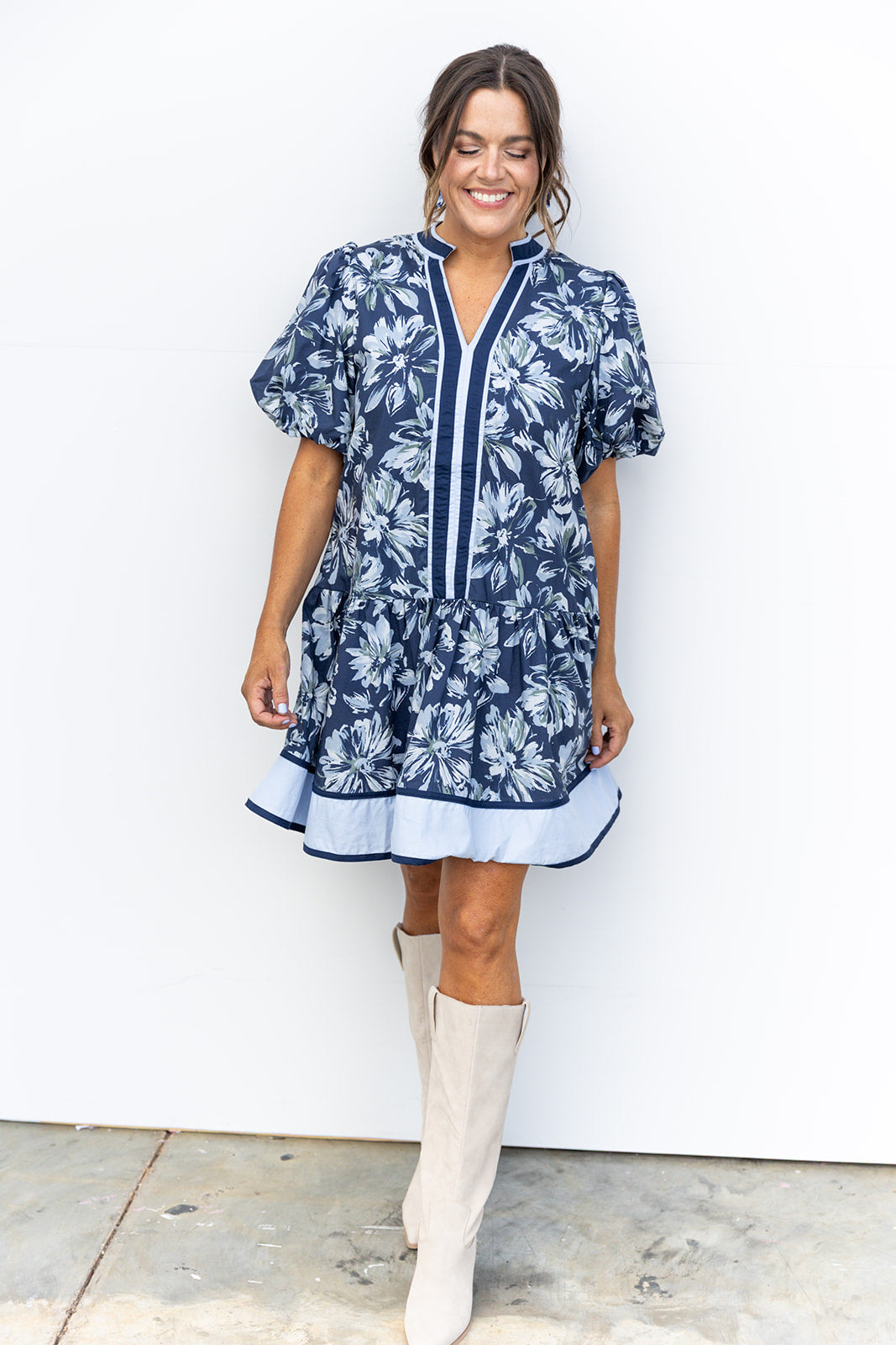 Dark Blooms- Navy