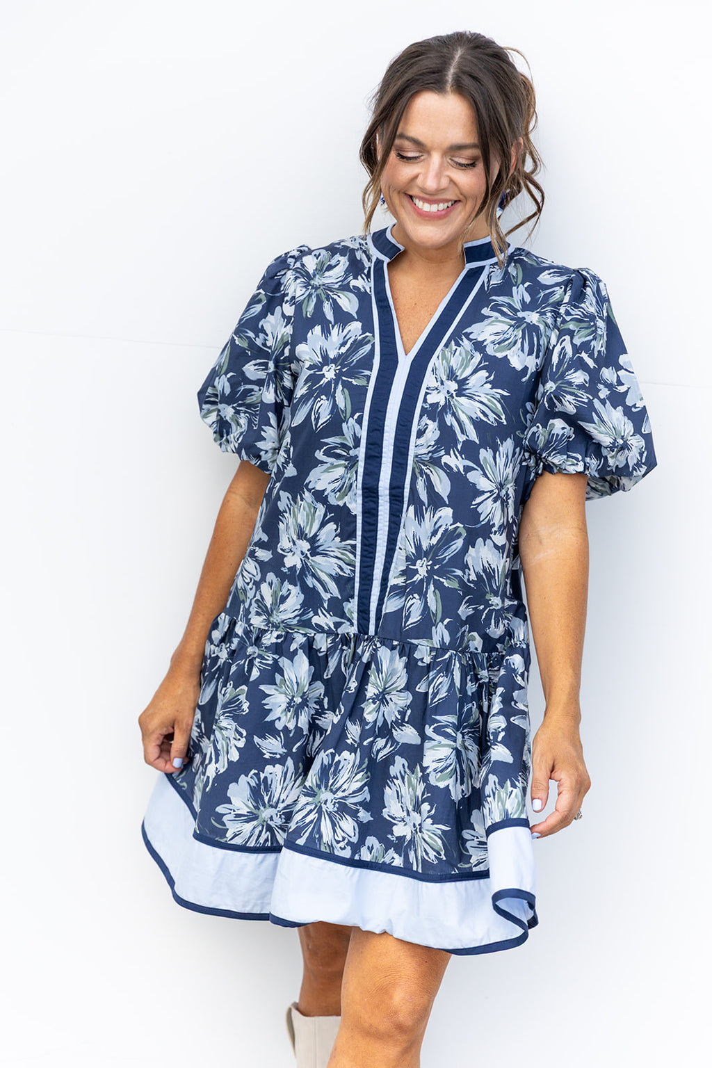 Dark Blooms- Navy