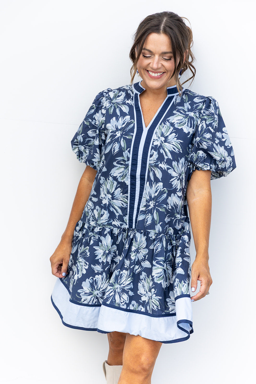 Dark Blooms- Navy