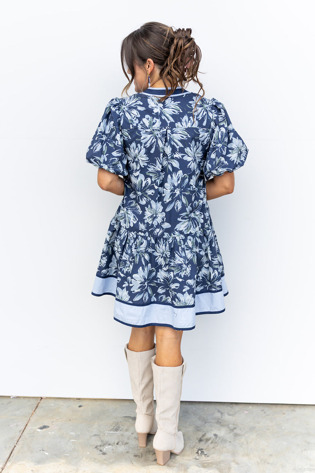 Dark Blooms- Navy