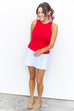Gone for Gingham Skort - Powder Blue