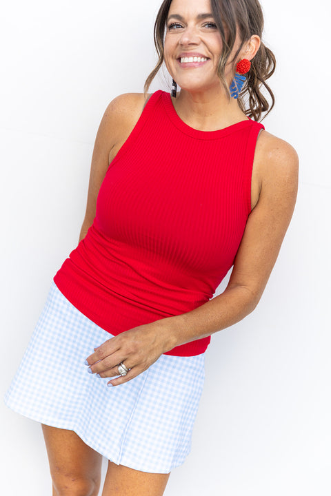 Crew Tank Top - Red