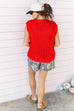 In the knit of time Vest - Red