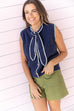 Up all night Top - Navy