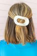 Flat Round Teletie Hair Clip
