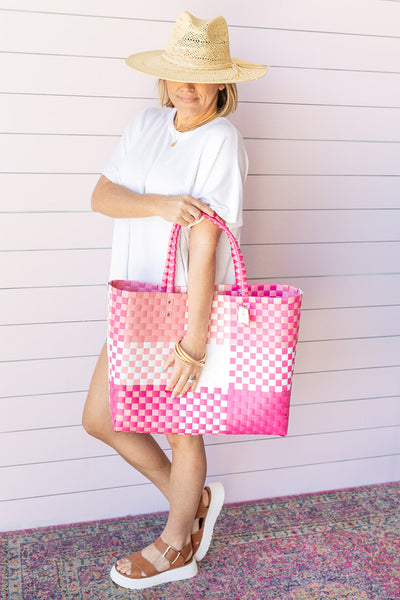 Heather Woven tote
