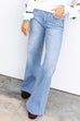 Poprock High Rise Wide Leg Denim - Light