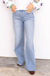 Poprock High Rise Wide Leg Denim - Light