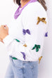 Beads & Bows Sweater - White