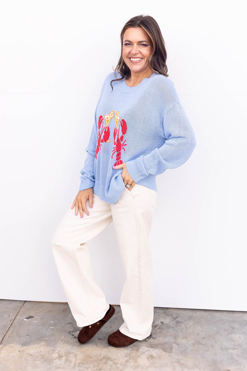 Crawdad Cutie Sweater - LT. Blue