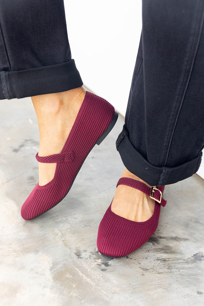 Brita Ballet Flat - Burgundy