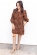 Lovely Lydia Dress - Brown