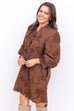 Lovely Lydia Dress - Brown