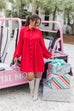 Mistletoe Moment Dress- Red