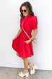 Red Roses Dress - Red