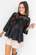 Up Town Chic Blouse- Black