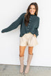 Evergreen Lux Knit Cardigan - Hunter Green