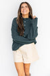 Evergreen Lux Knit Cardigan - Hunter Green