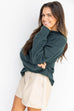 Evergreen Lux Knit Cardigan - Hunter Green