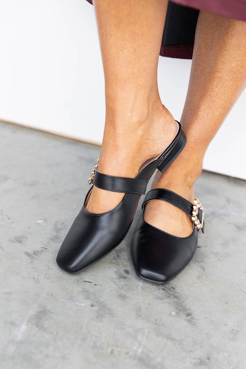 Mary Jane Mule - Black