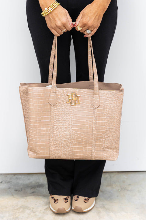 Caroline Hill Heath Tote Bag -Latte EC