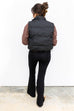 Quick and Snappy Puffer Vest - Black