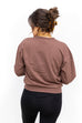 Off Duty Crop Crewneck - Brown