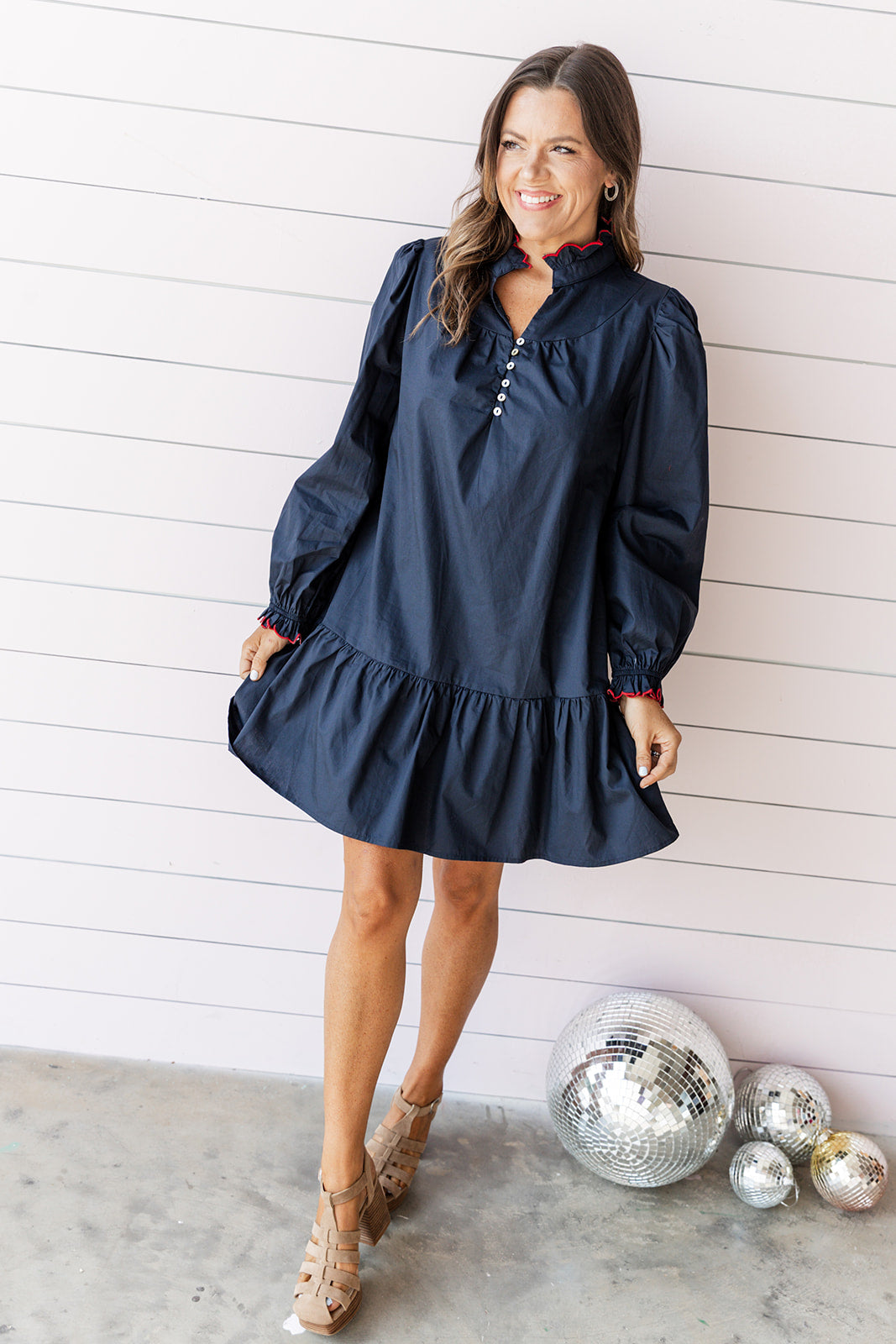 Ruffled up Right - Navy