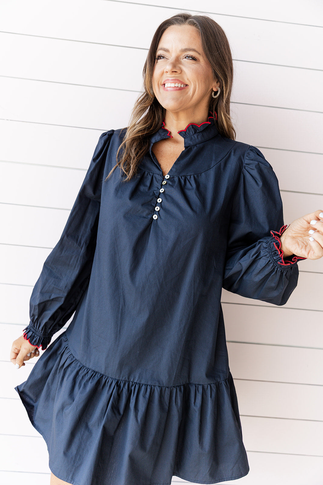 Ruffled up Right - Navy