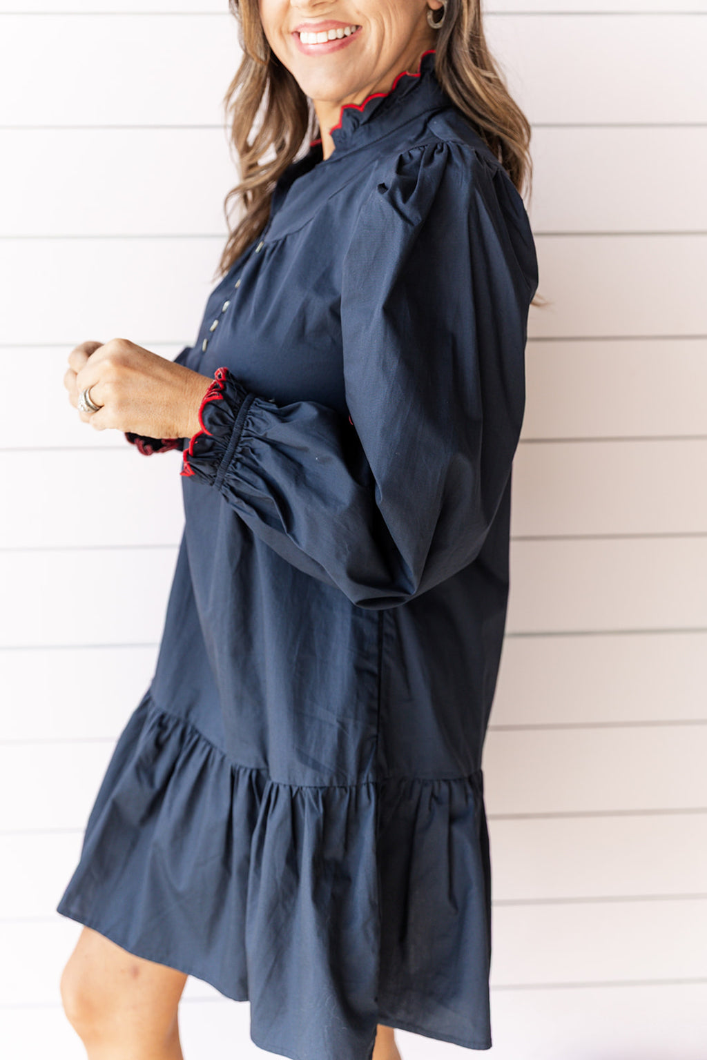 Ruffled up Right - Navy