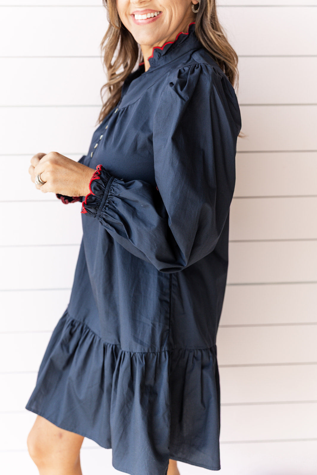 Ruffled up Right - Navy