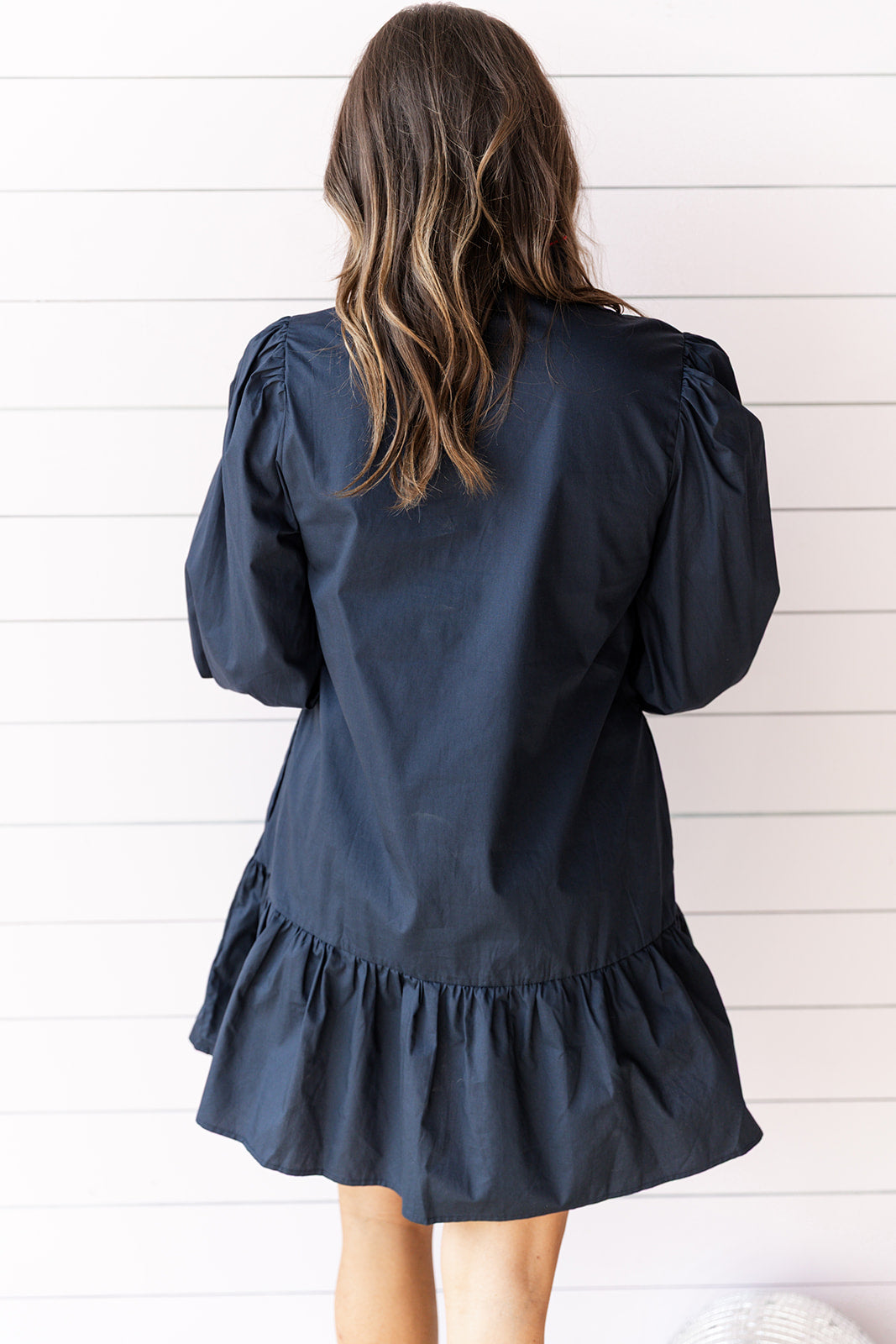 Ruffled up Right - Navy