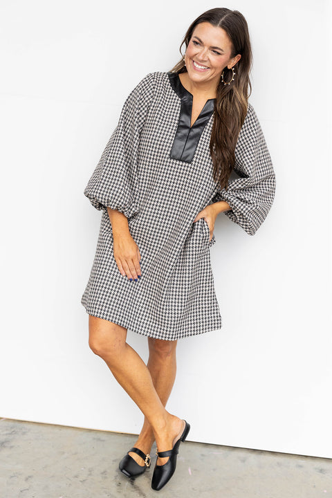 At Bryant Stadium Herringbone Dress