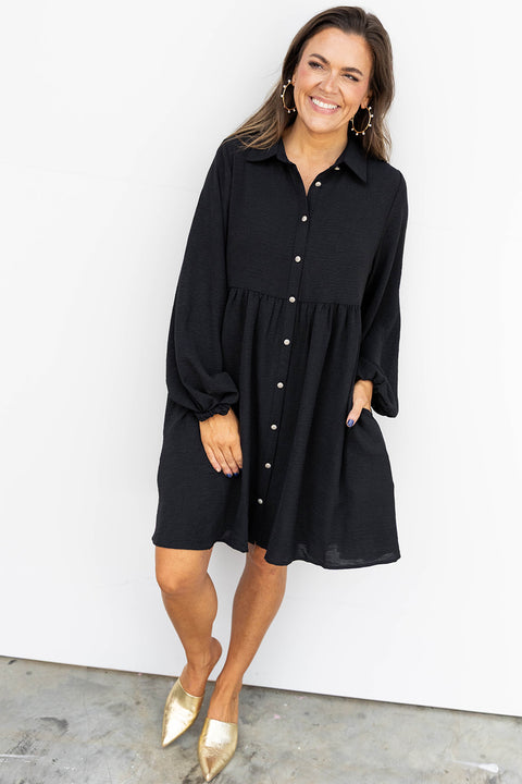 Mistletoe Moment Dress- Black