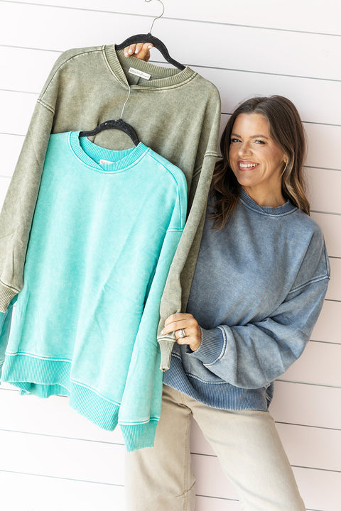 Over the Edge pullover - Turquoise
