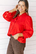 Poppy Petals Blouse - Red