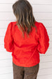 Poppy Petals Blouse - Red
