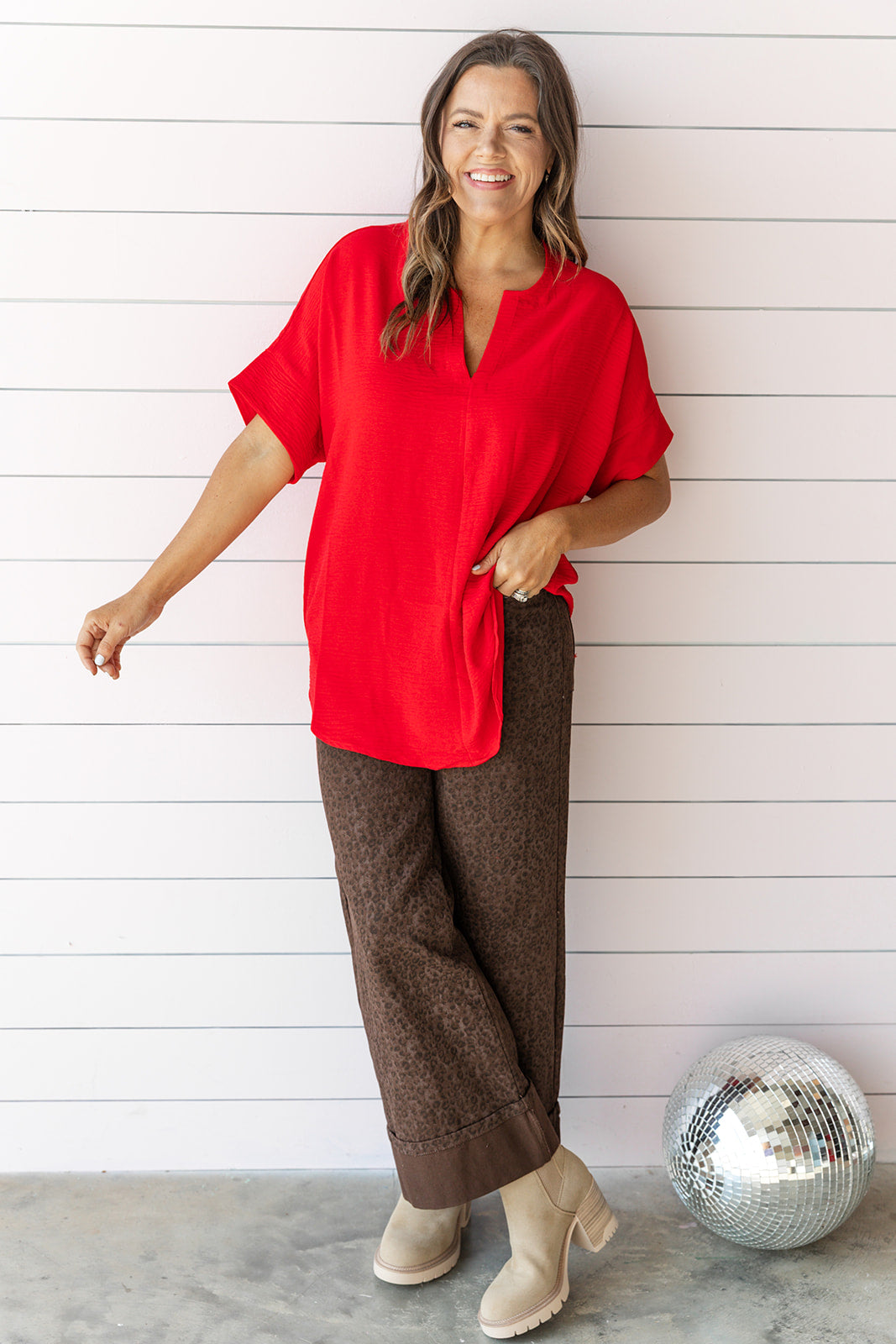 Blissful Blouse - Red