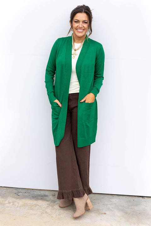 Cozy Cove Cardigan - Green
